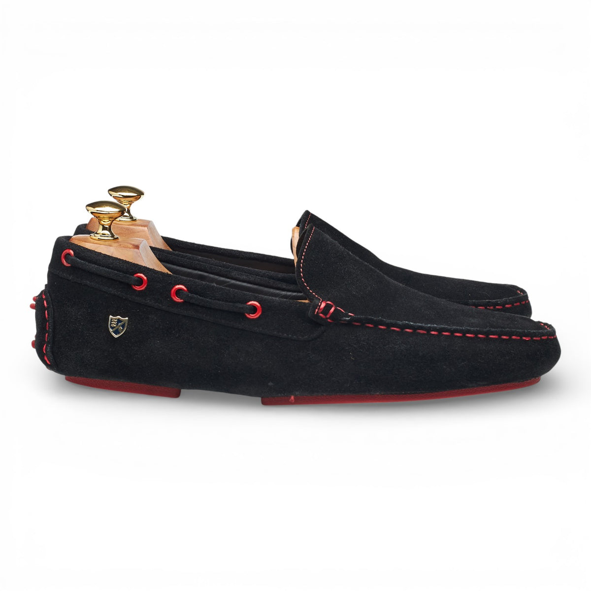 'Maranello II' Black Suede Driving Loafers UK 10 EU 44