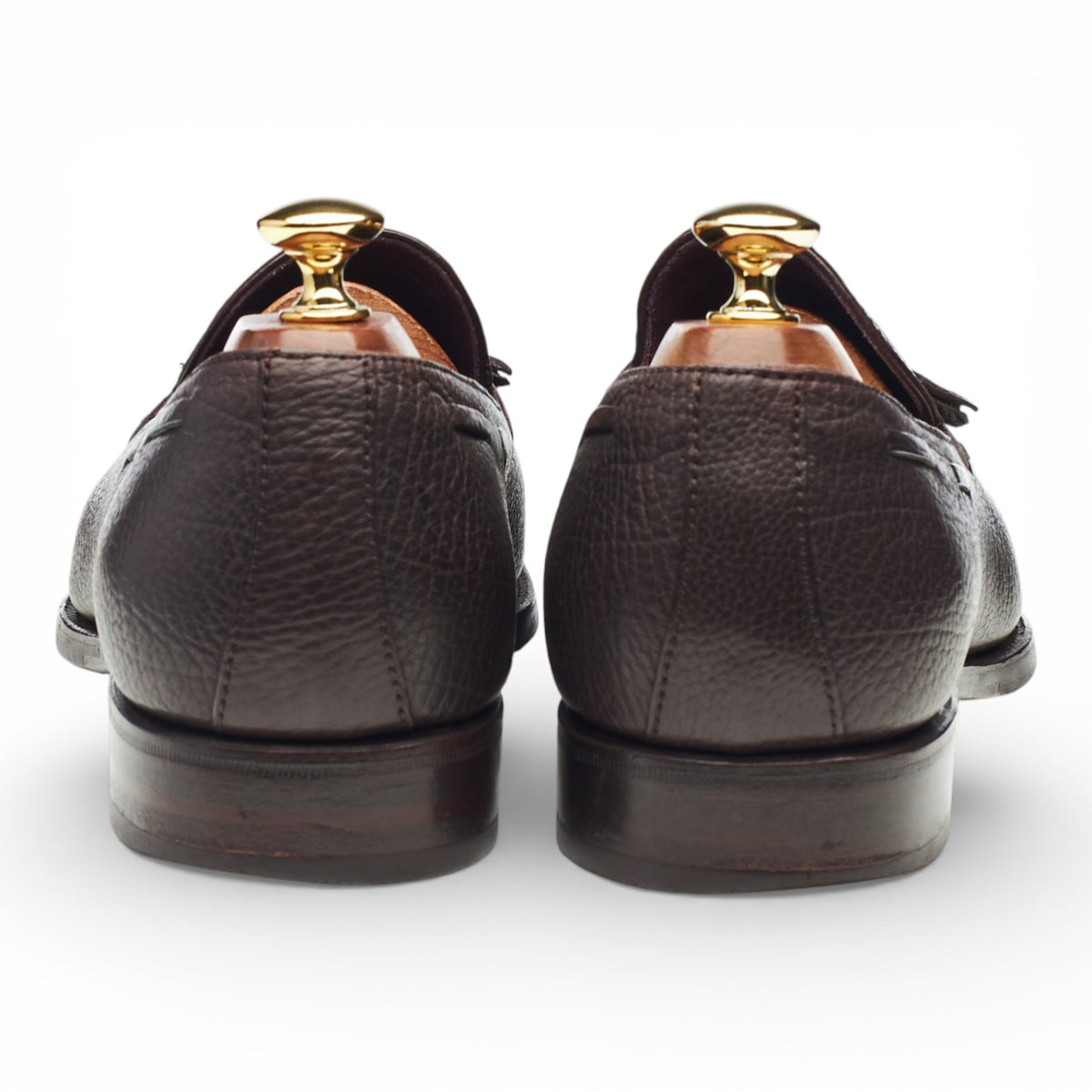 '80215' Dark Brown Leather Tassel Loafers UK 9.5 EE