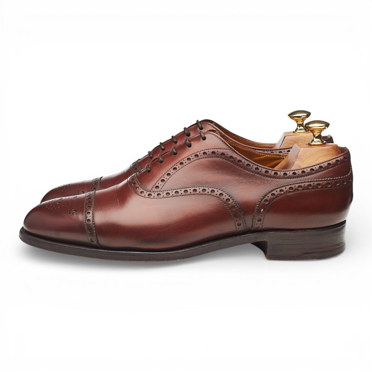 'Diplomat' Tan Brown Leather Oxford Brogues UK 9 F