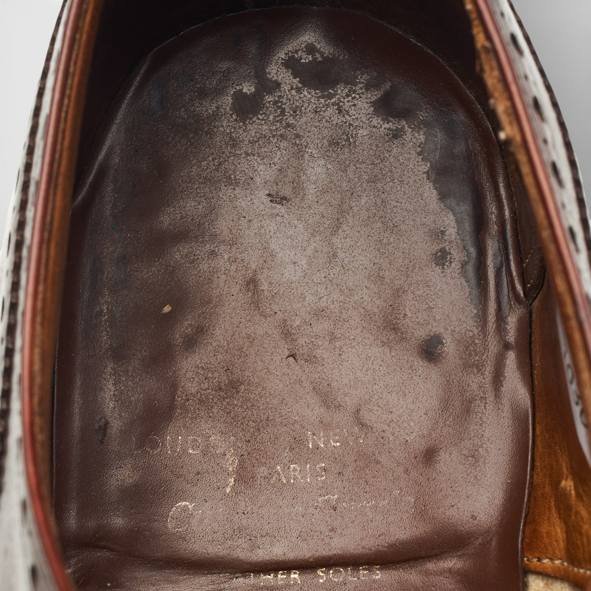 'Diplomat' Tan Brown Leather Oxford Brogues UK 9 F