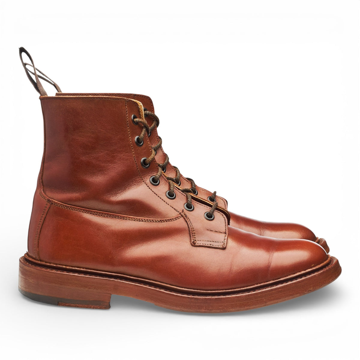 'Burford' Tan Brown Leather Boots UK 7.5