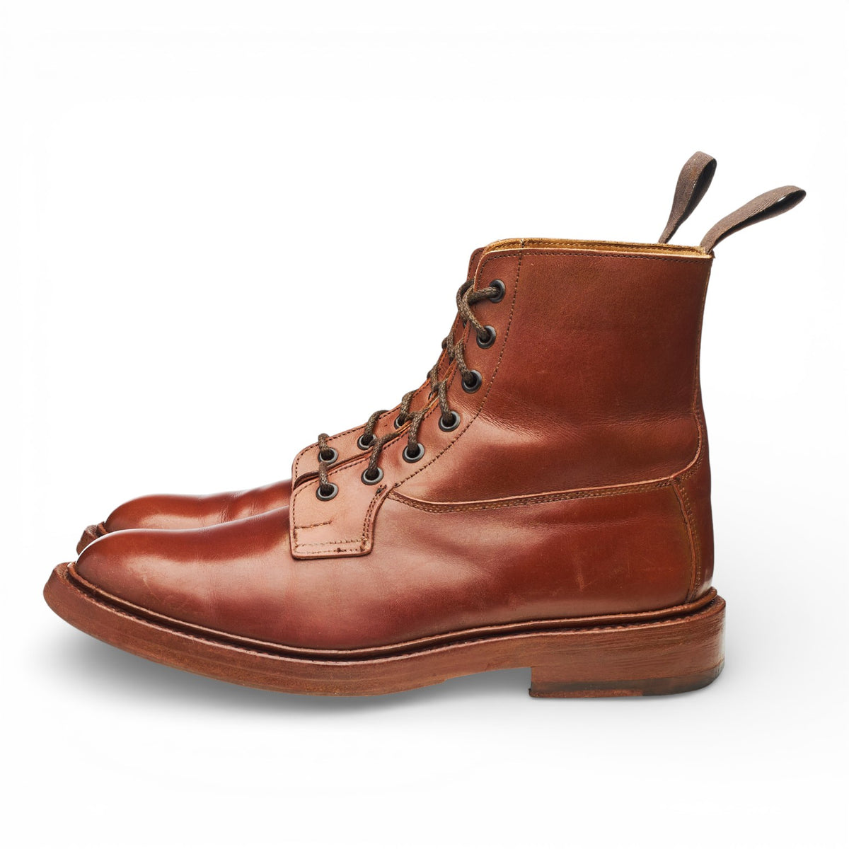 'Burford' Tan Brown Leather Boots UK 7.5
