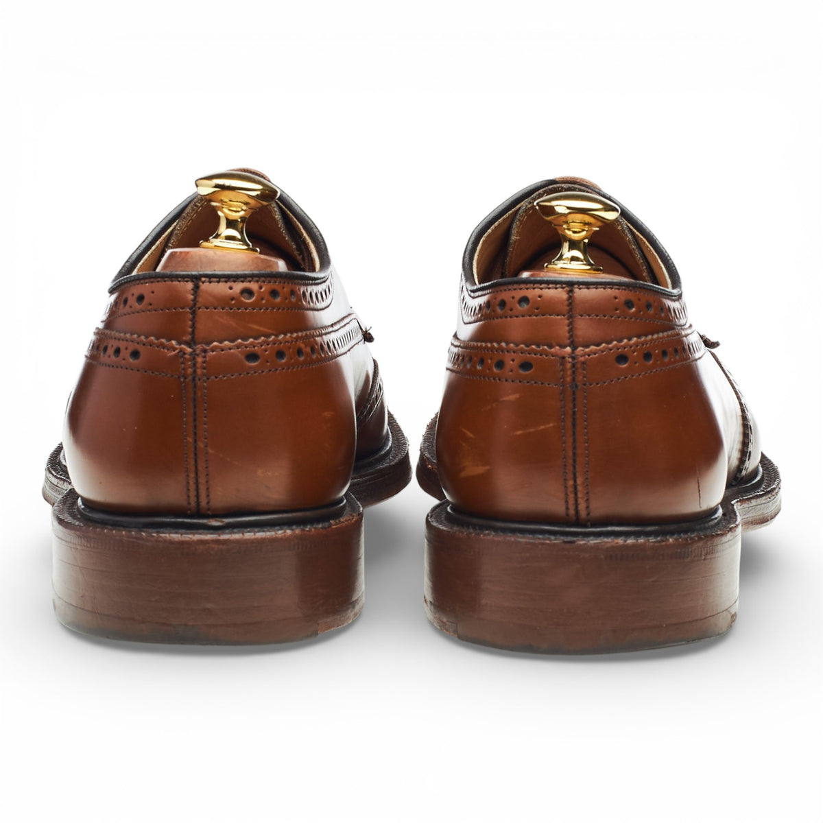 'Grafton' Tan Brown Leather Derby Brogues UK 10 F