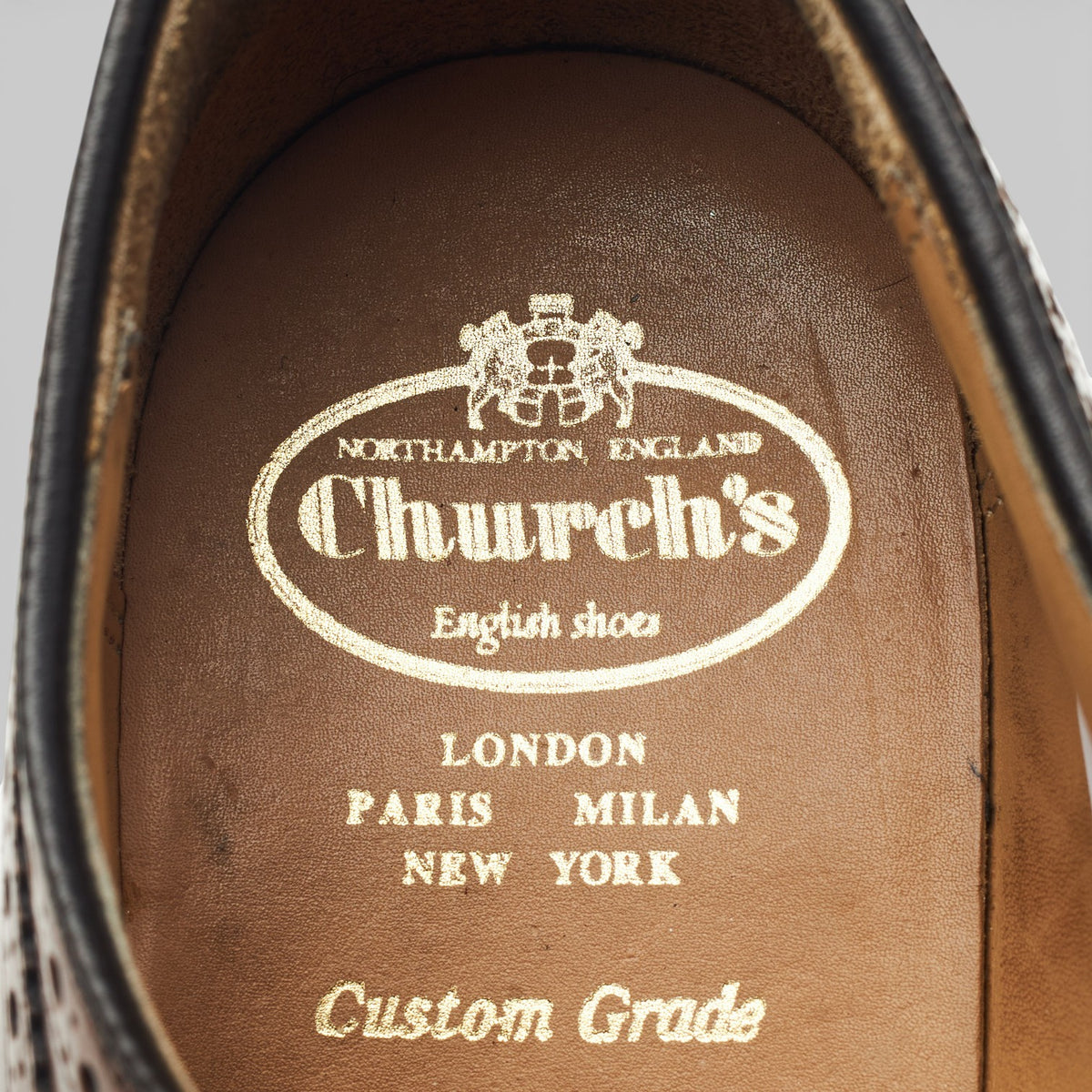 'Grafton' Tan Brown Leather Derby Brogues UK 10 F