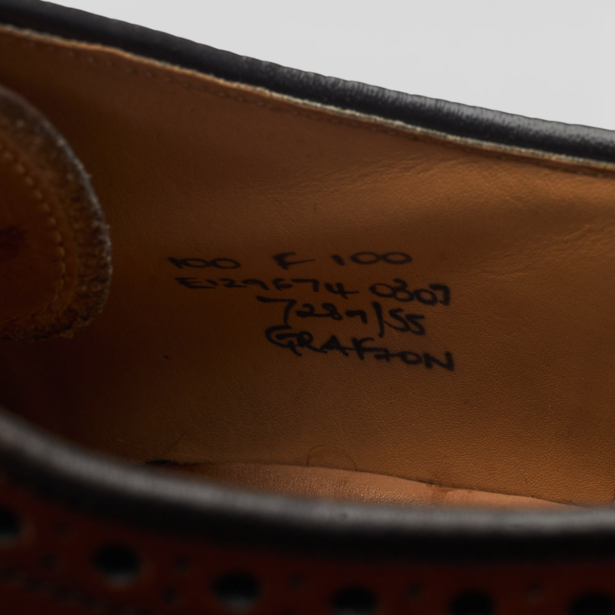 'Grafton' Tan Brown Leather Derby Brogues UK 10 F