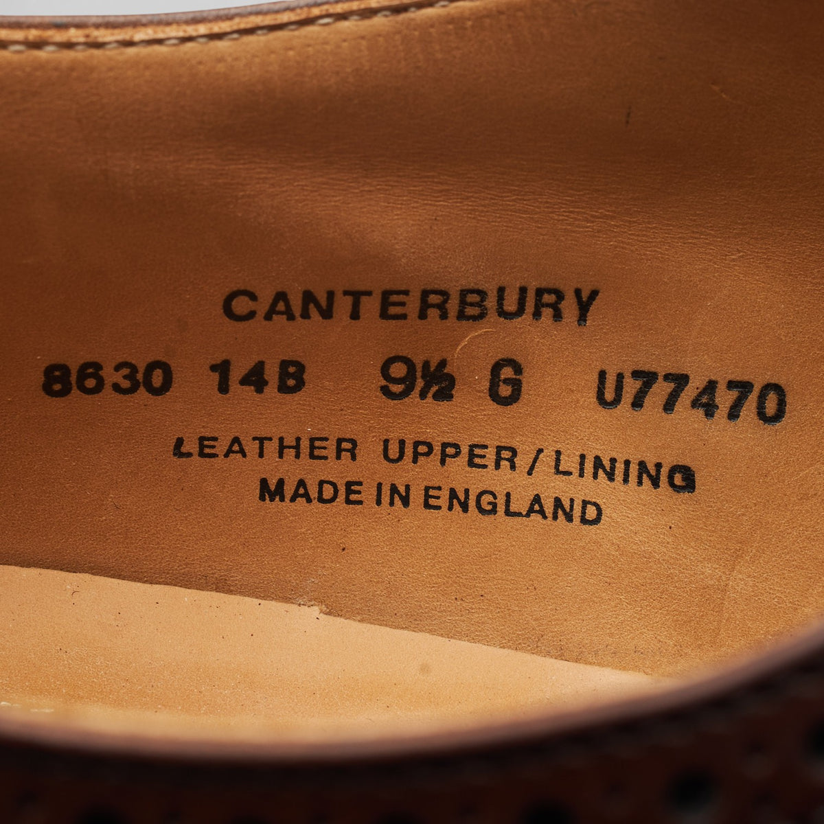 'Canterbury' Dark Brown Leather Oxford Brogues UK 9.5 G