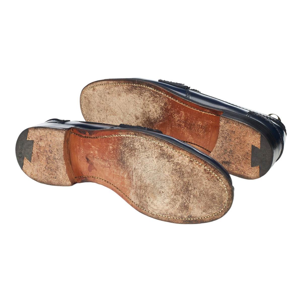 'Tunbridge' Navy Blue Leather Loafers UK 7 F