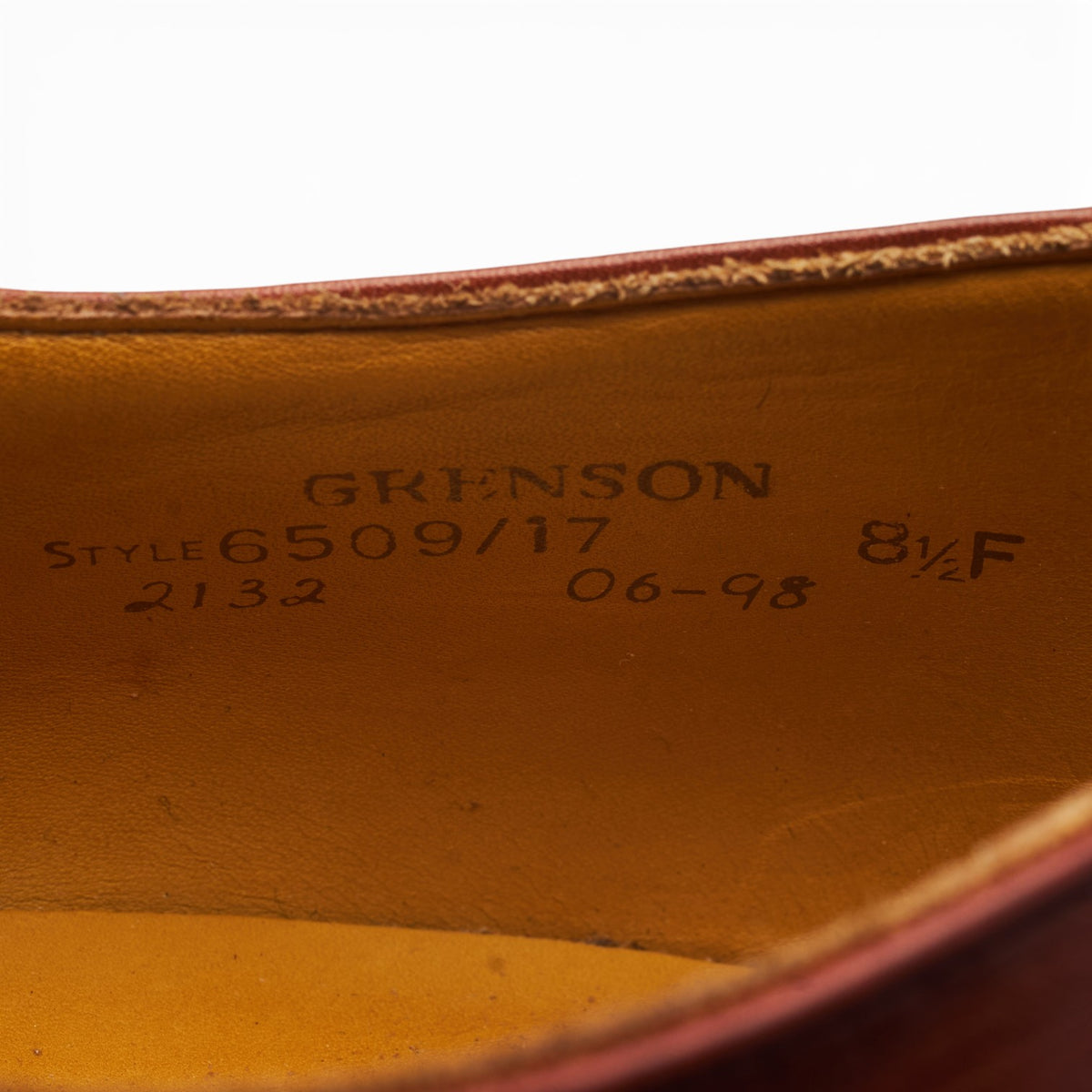 Tan Brown Leather Oxford UK 8.5 F