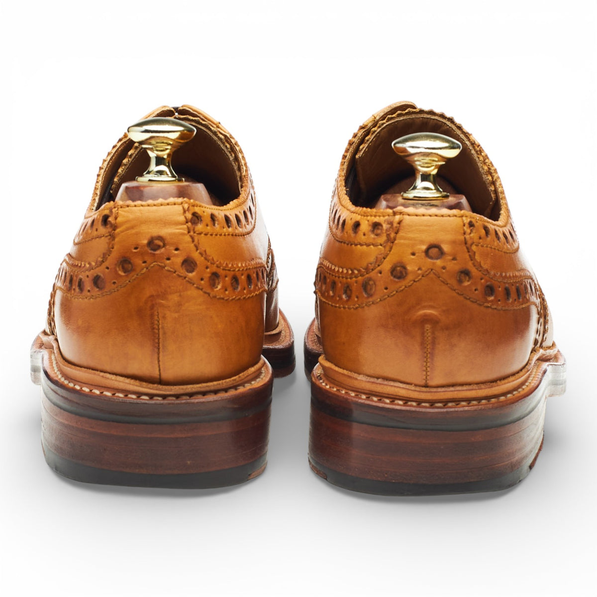 'Archie' Tan Brown Leather Derby Brogues UK 7 G