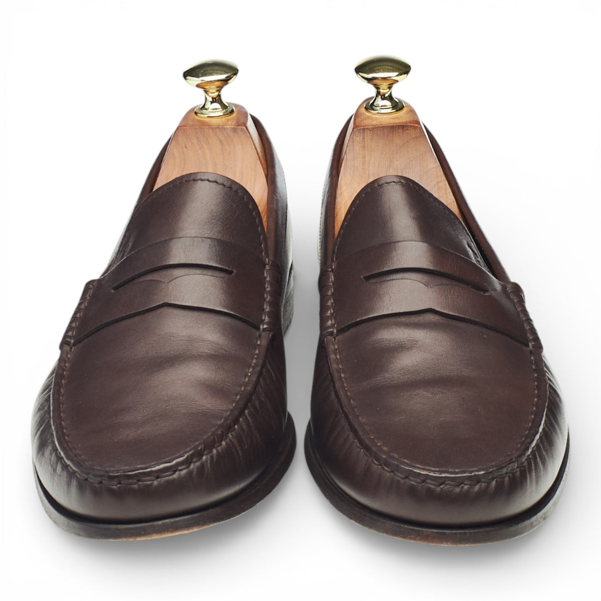 Dark Brown Leather Loafers UK 7.5