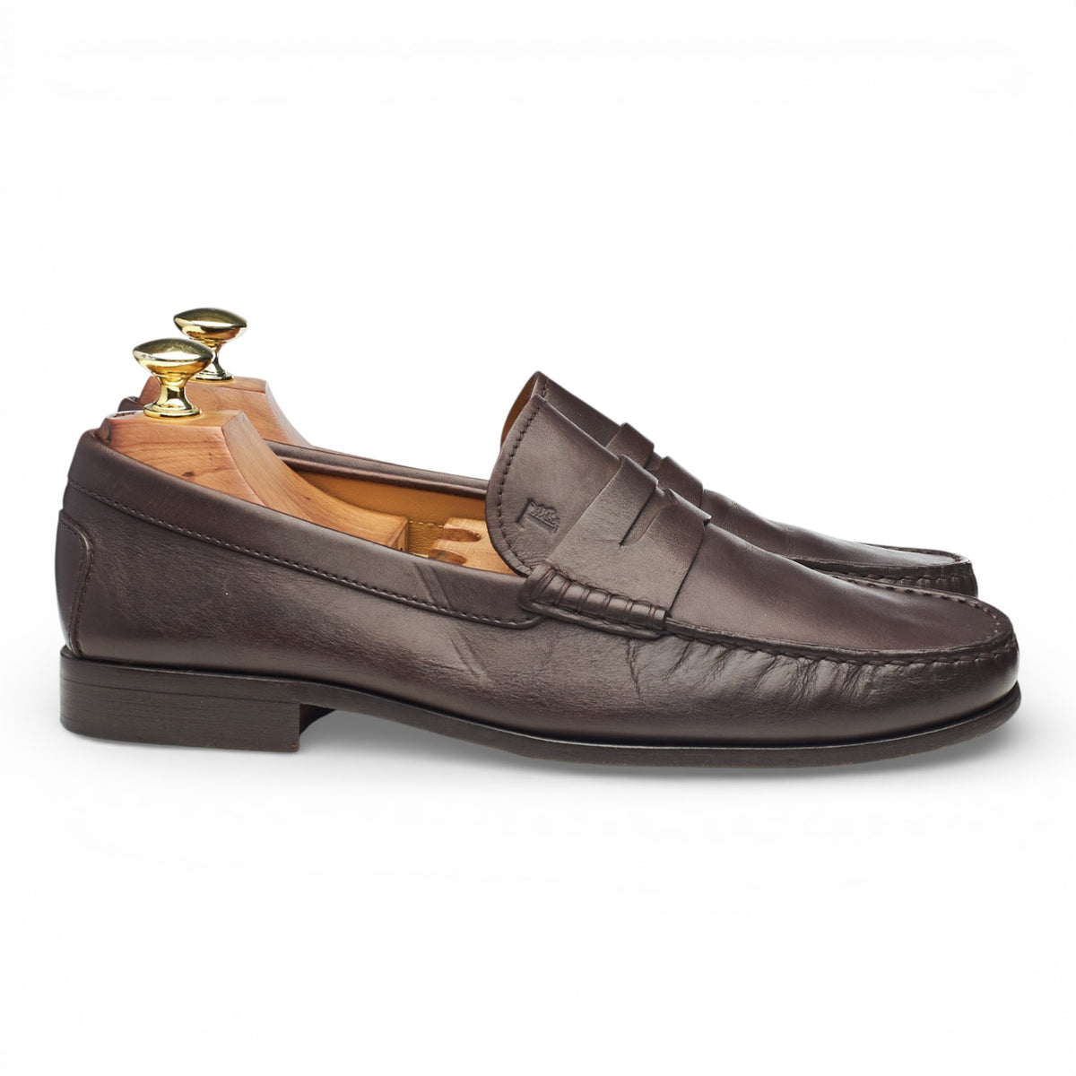 Dark Brown Leather Loafers UK 7.5