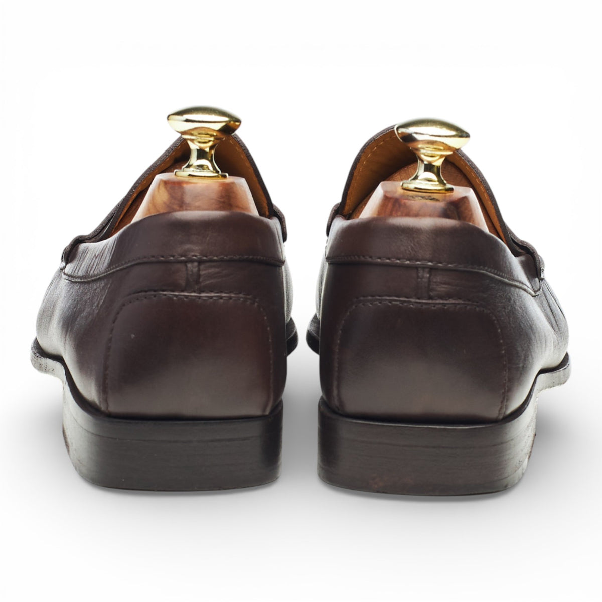 Dark Brown Leather Loafers UK 7.5