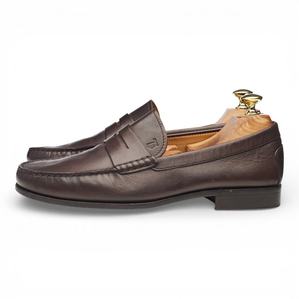 Dark Brown Leather Loafers UK 7.5