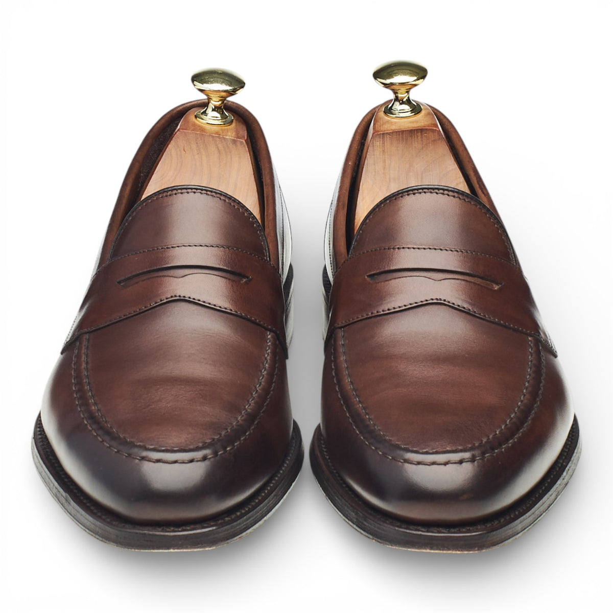 1880 'Hornbeam' Dark Brown Leather Loafers UK 7 F