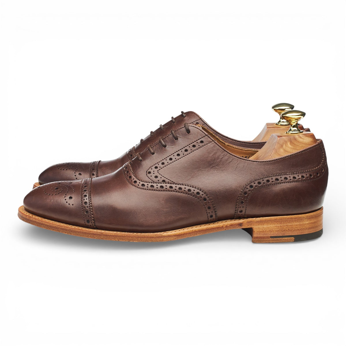 'Sidney' Brown Leather Oxford Brogues UK 7 G