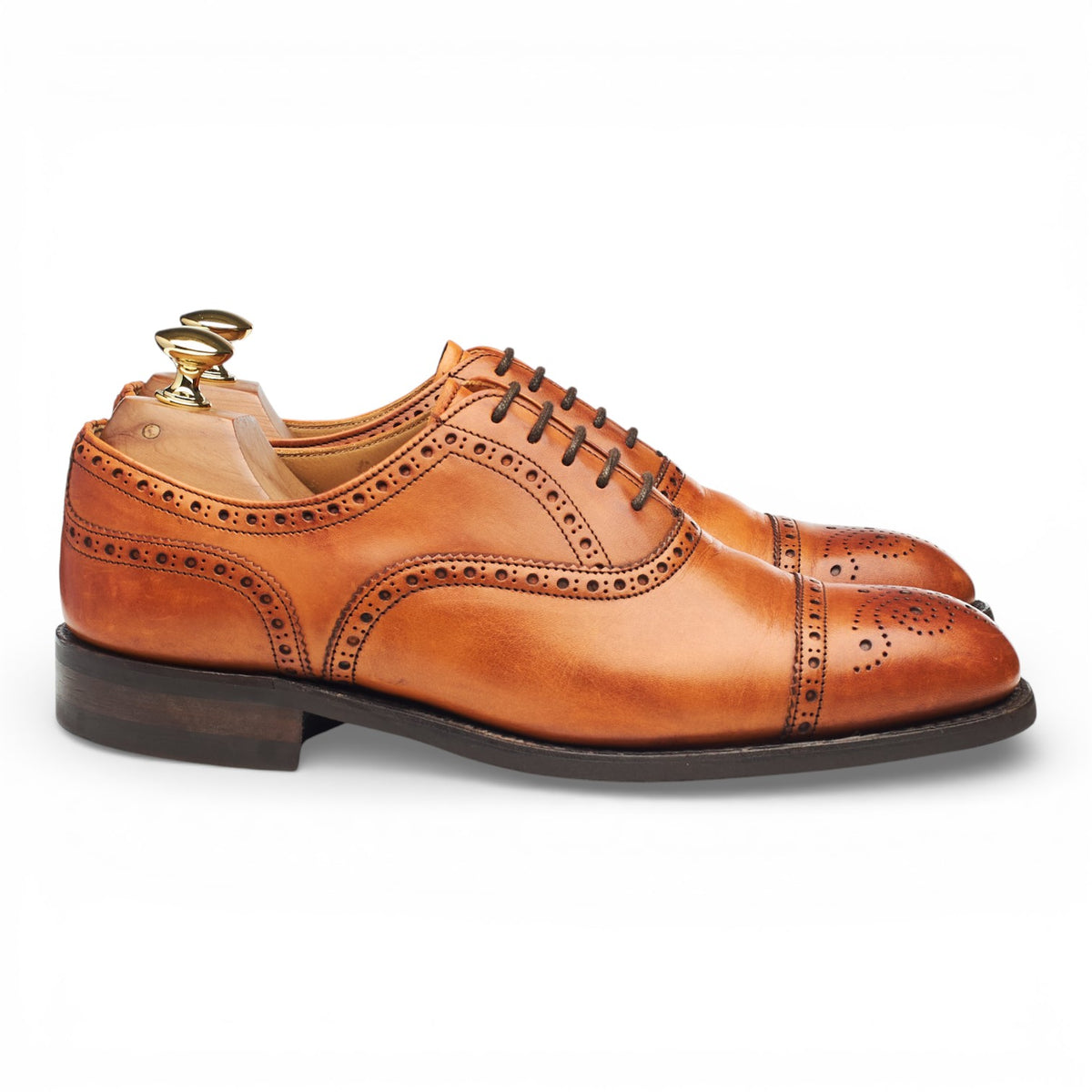 'Wilfred' Tan Brown Leather Oxford Brogue UK 6 F