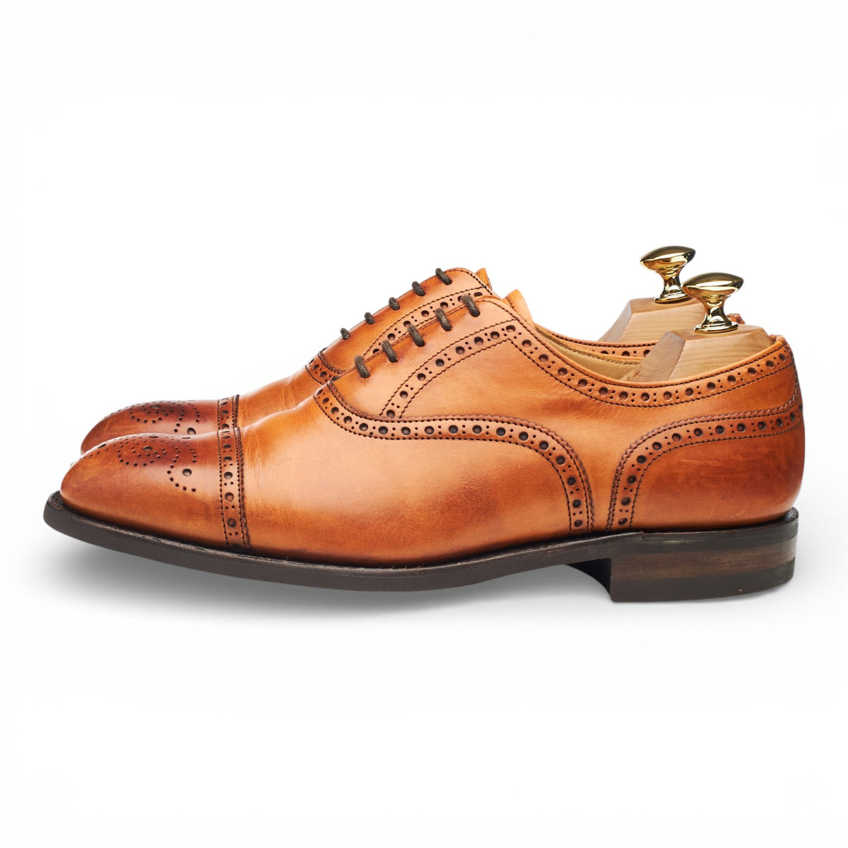 'Wilfred' Tan Brown Leather Oxford Brogue UK 6 F