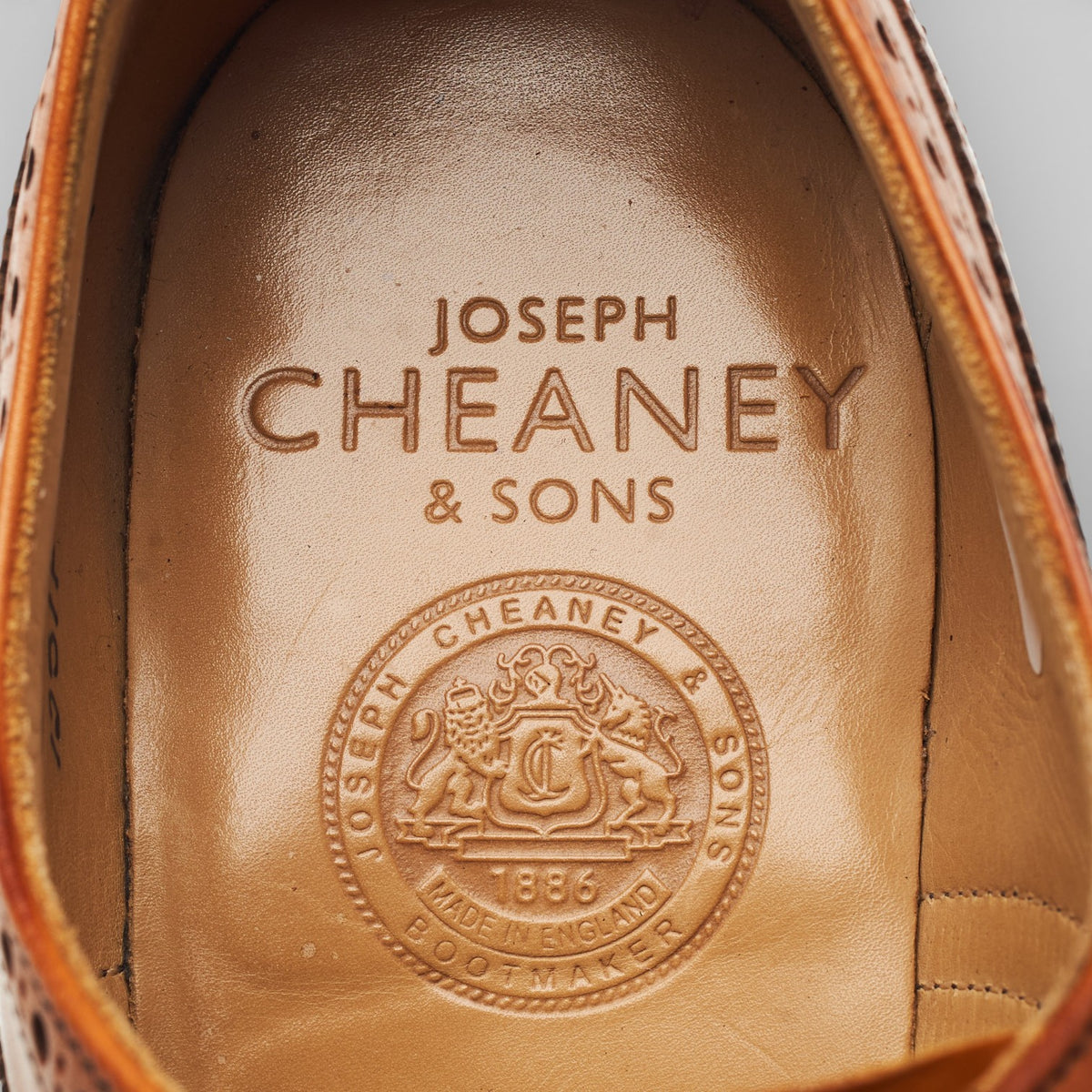 'Wilfred' Tan Brown Leather Oxford Brogue UK 6 F