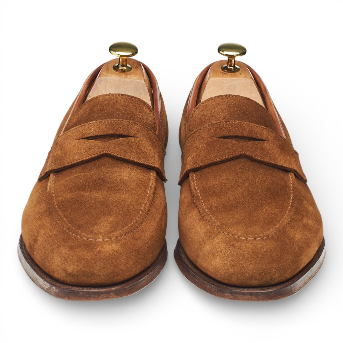 'Sydney' Snuff Brown Suede Loafers UK 8 E