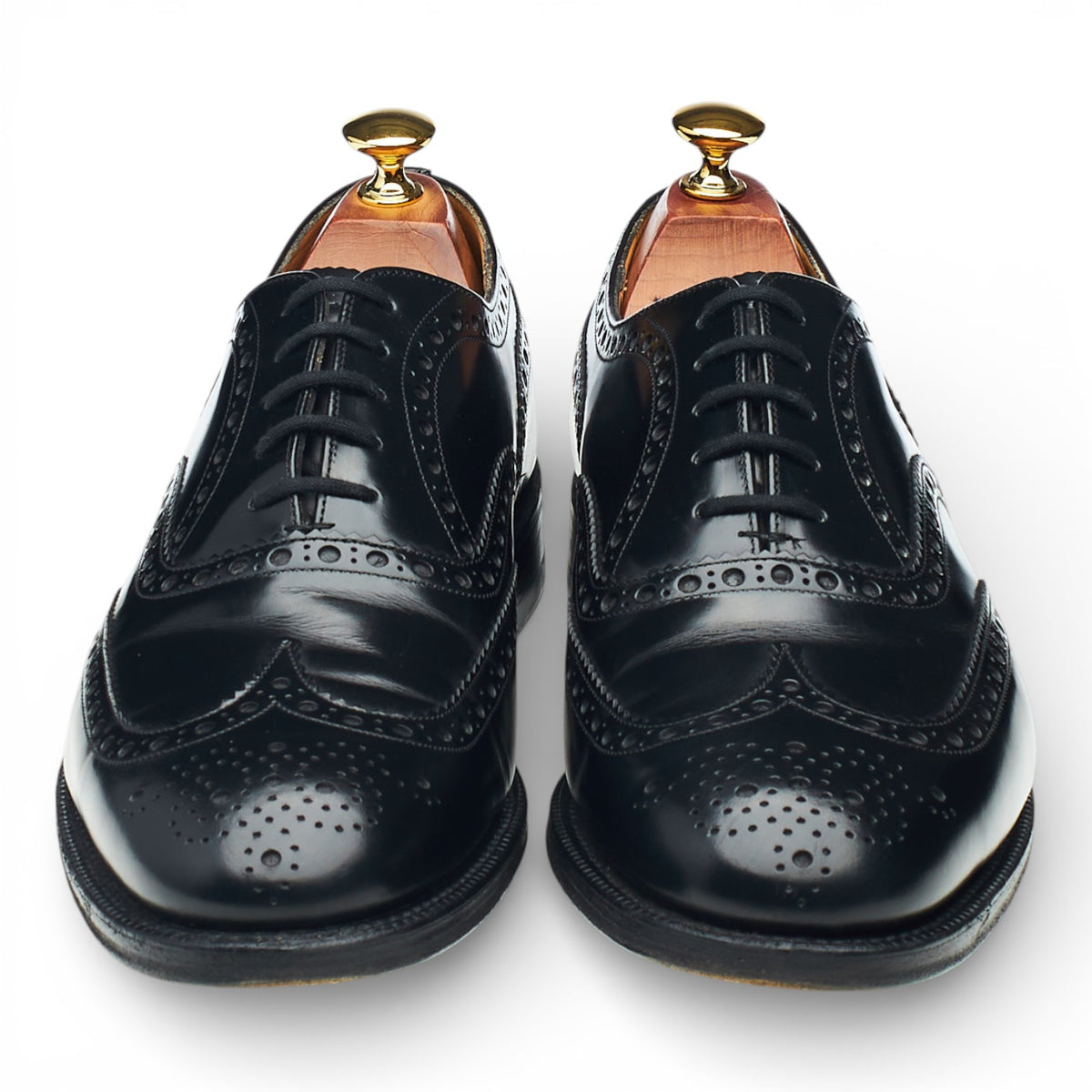 'Burwood' Black Leather Oxford Brogues UK 9.5 F
