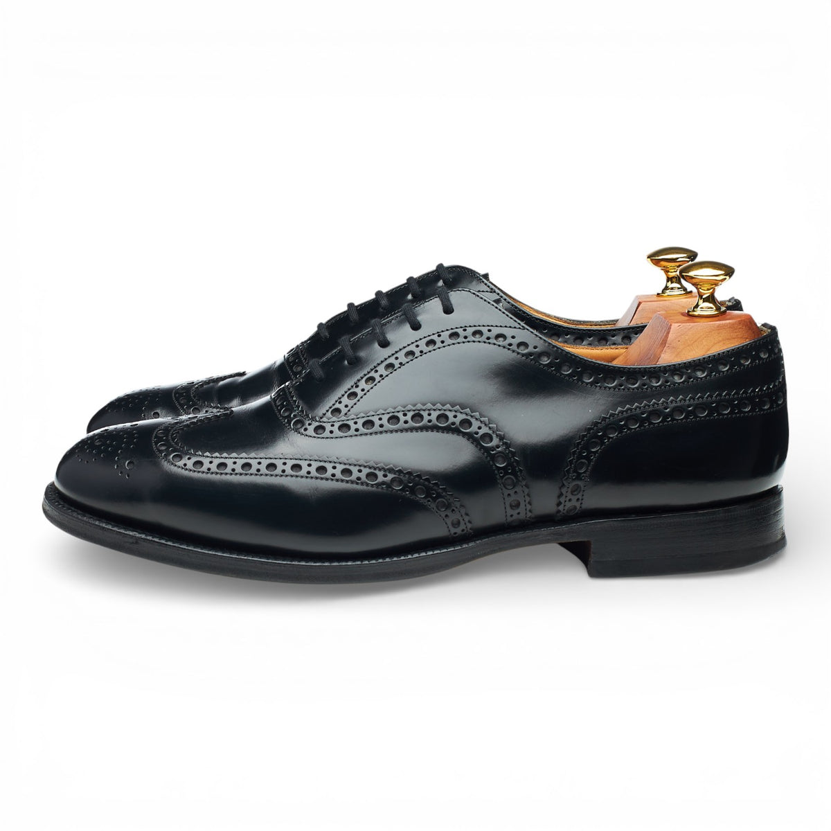 'Burwood' Black Leather Oxford Brogues UK 9.5 F