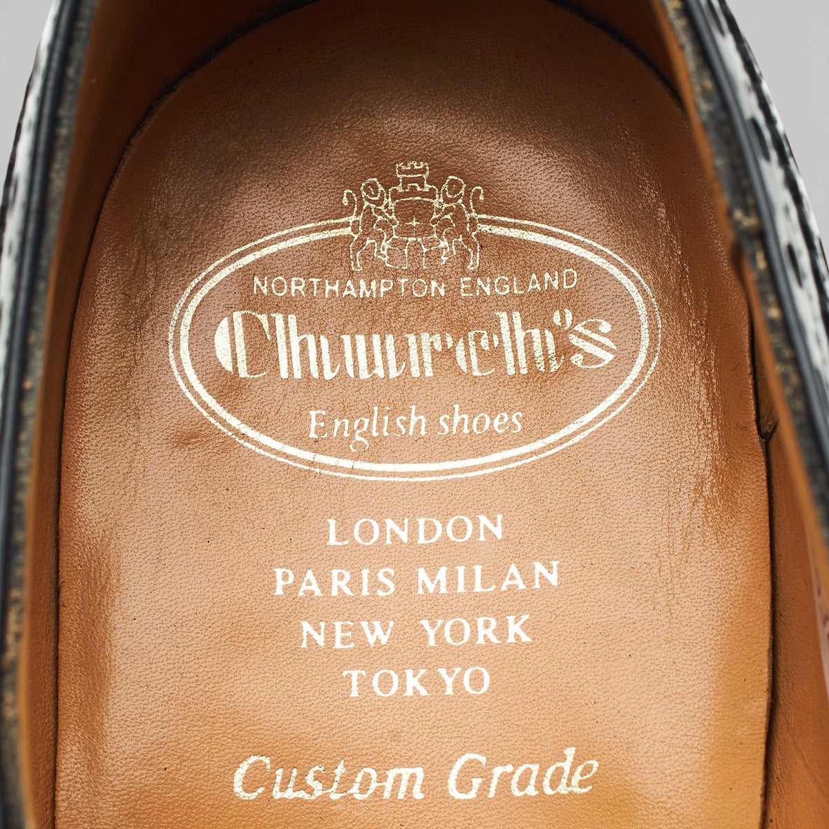 'Burwood' Black Leather Oxford Brogues UK 9.5 F