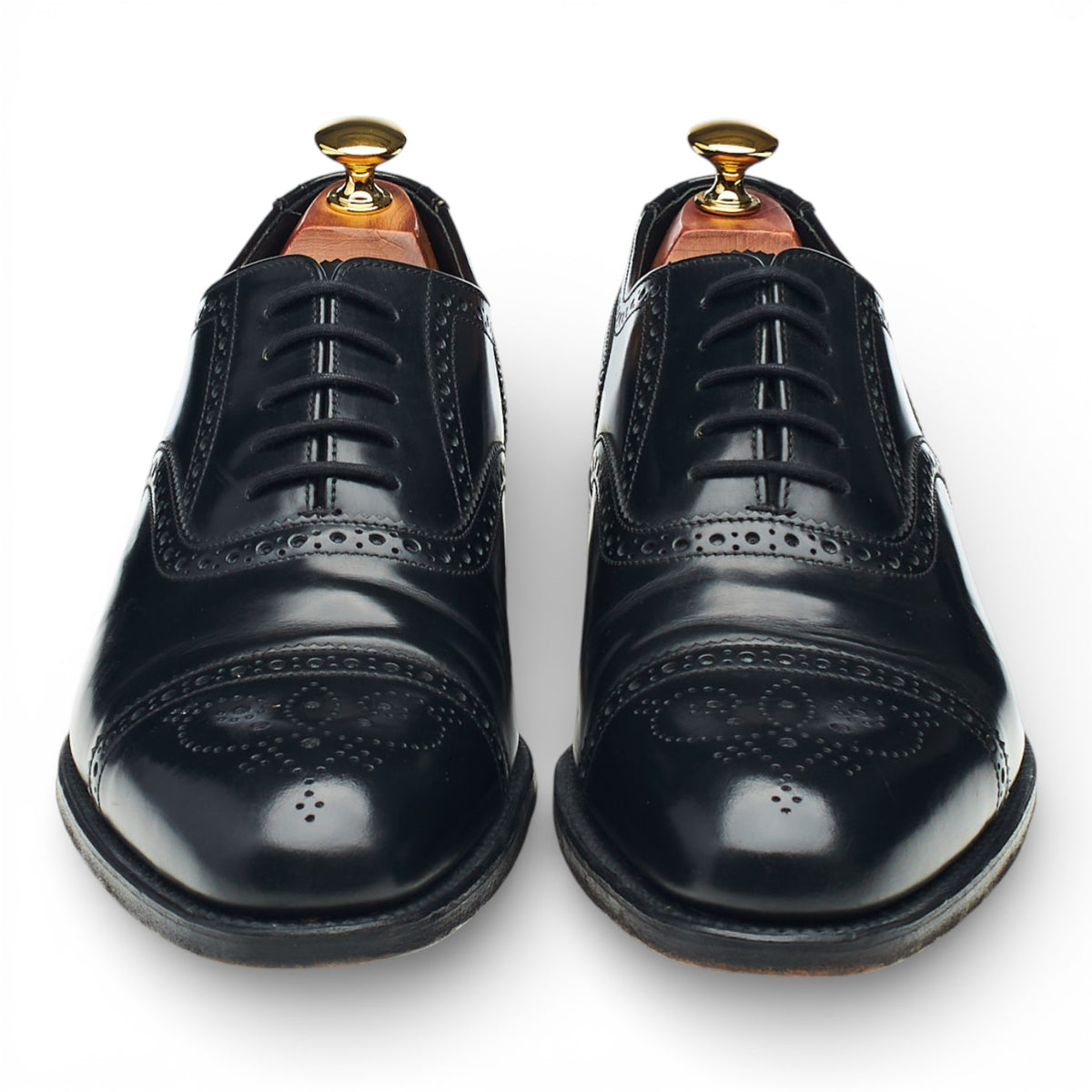 'Overton' Black Leather Oxford Brogues UK 9 F