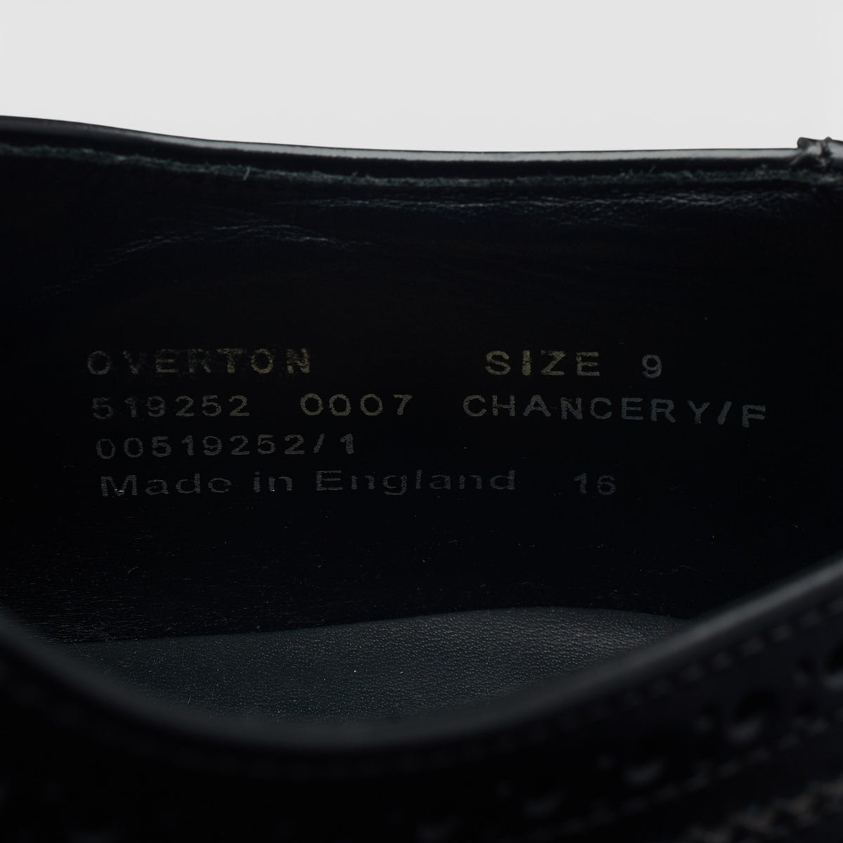 'Overton' Black Leather Oxford Brogues UK 9 F