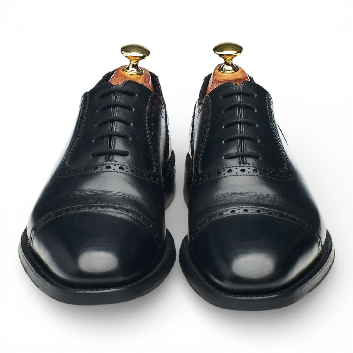 1880 'Fleet' Black Leather Oxford Brogues UK 7 F