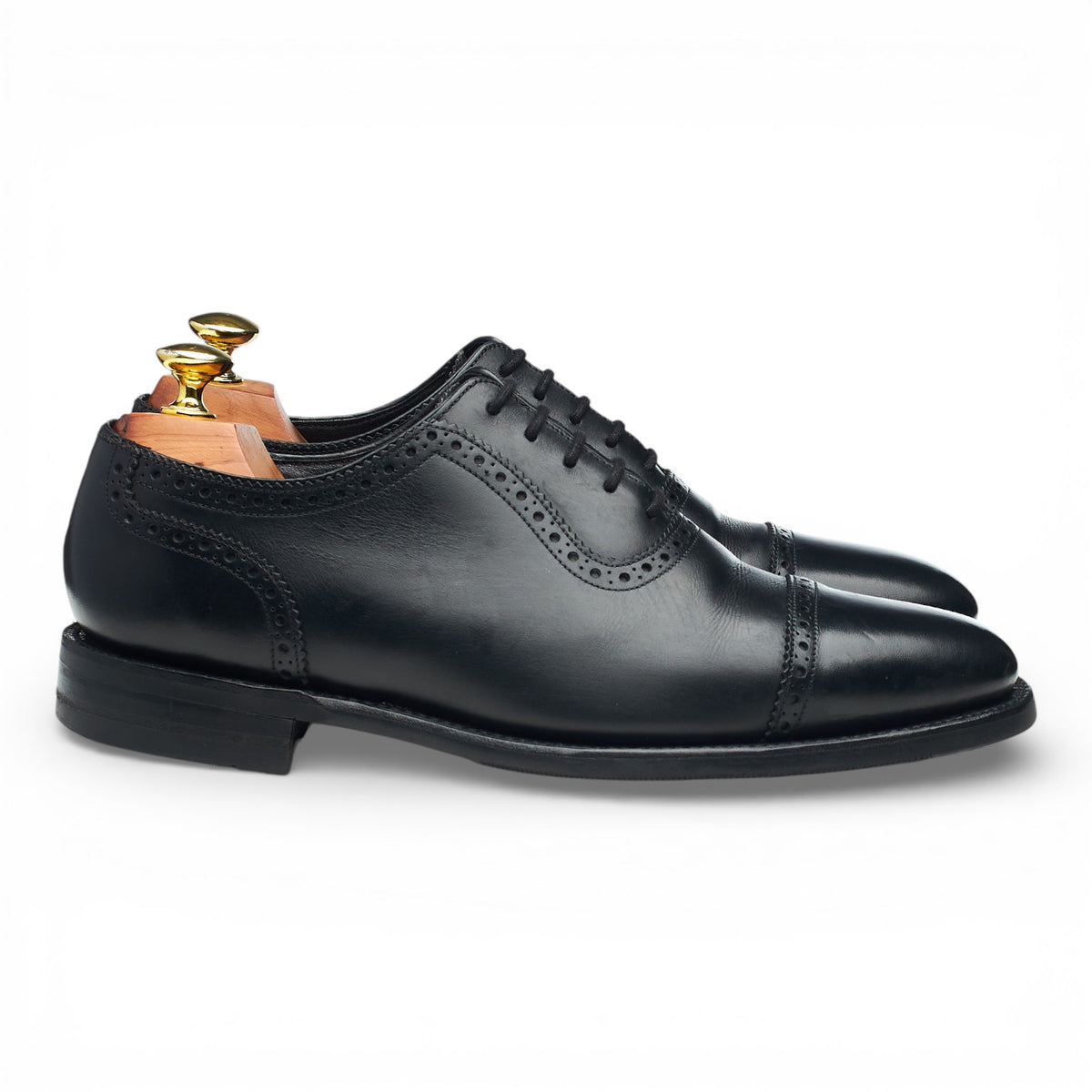 1880 'Fleet' Black Leather Oxford Brogues UK 7 F