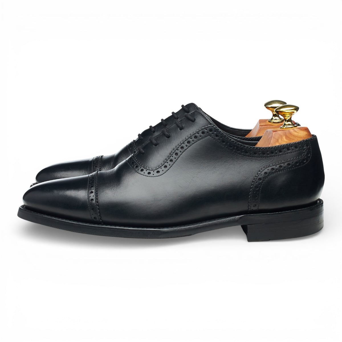 1880 'Fleet' Black Leather Oxford Brogues UK 7 F