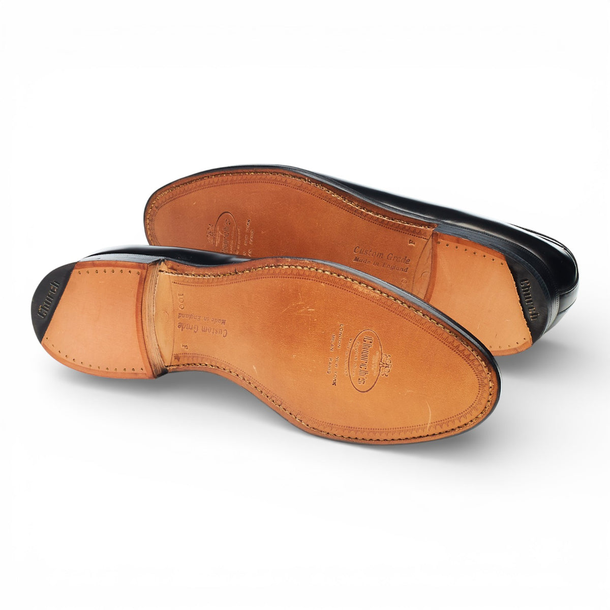 'Keats' Black Leather Tassel Loafers UK 10 F