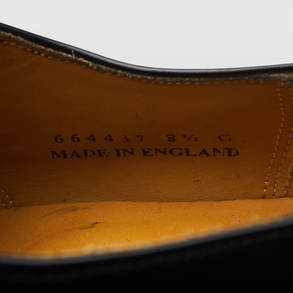 'Arnold' Black Leather Oxford UK 8.5 G