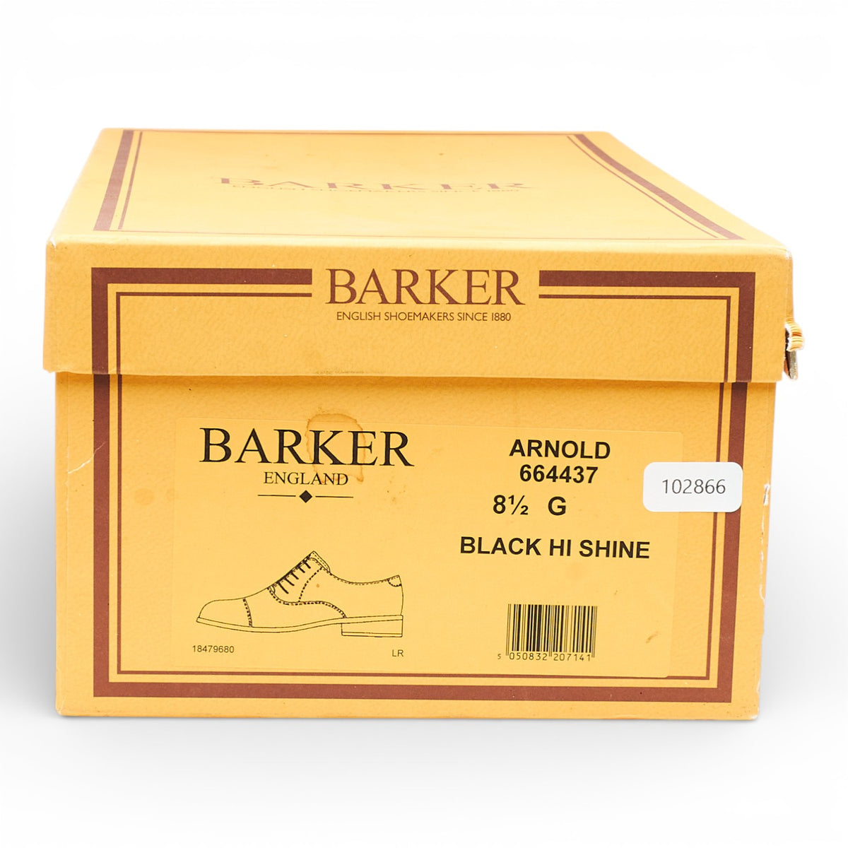 'Arnold' Black Leather Oxford UK 8.5 G