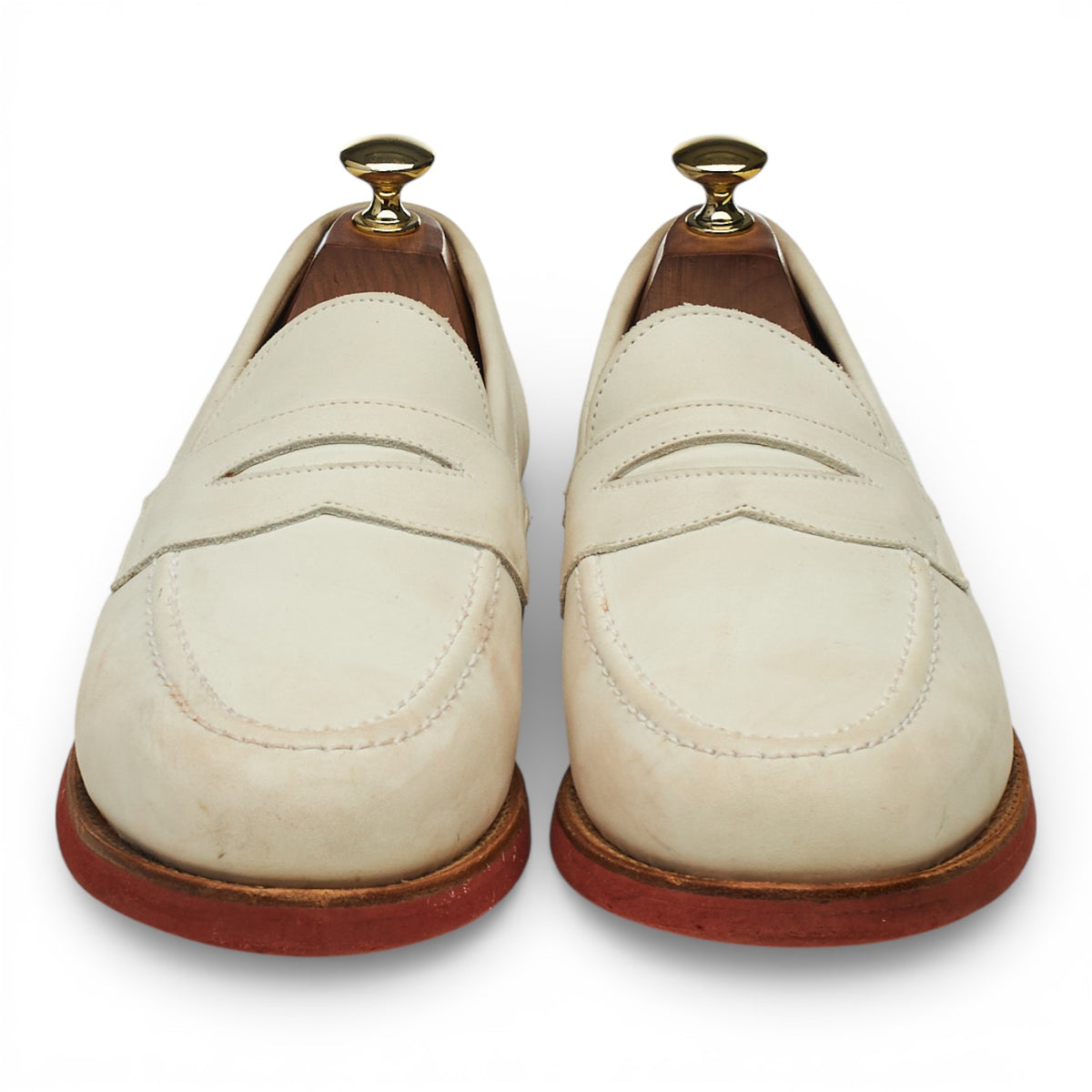 '8281' White Nubuck Loafers UK 7.5