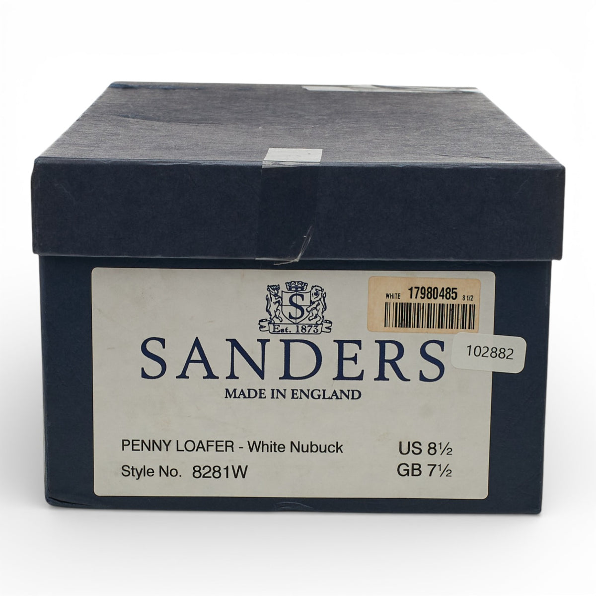 '8281' White Nubuck Loafers UK 7.5