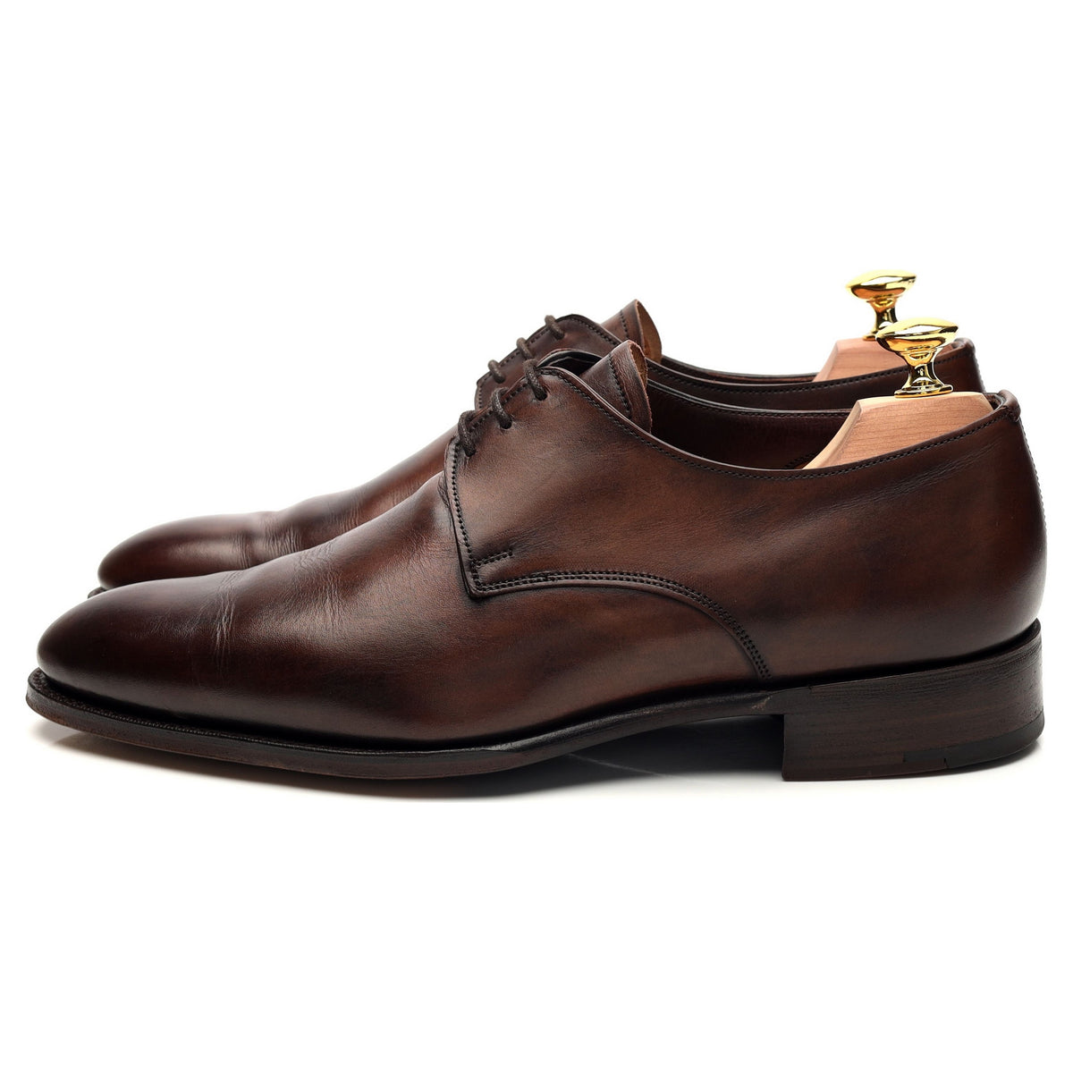 The Cobbler &#39;Berkley&#39; Brown Museum Leather Derby UK 9.5 F