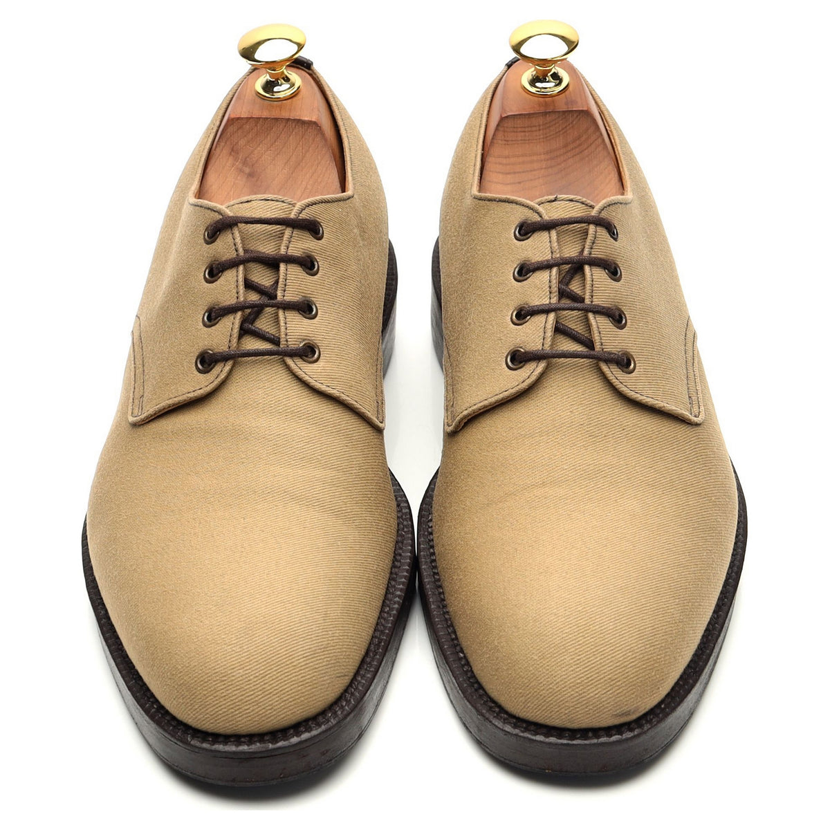 Bespoke Sand Brown Canvas Derby UK 6 / UK 6.5 E