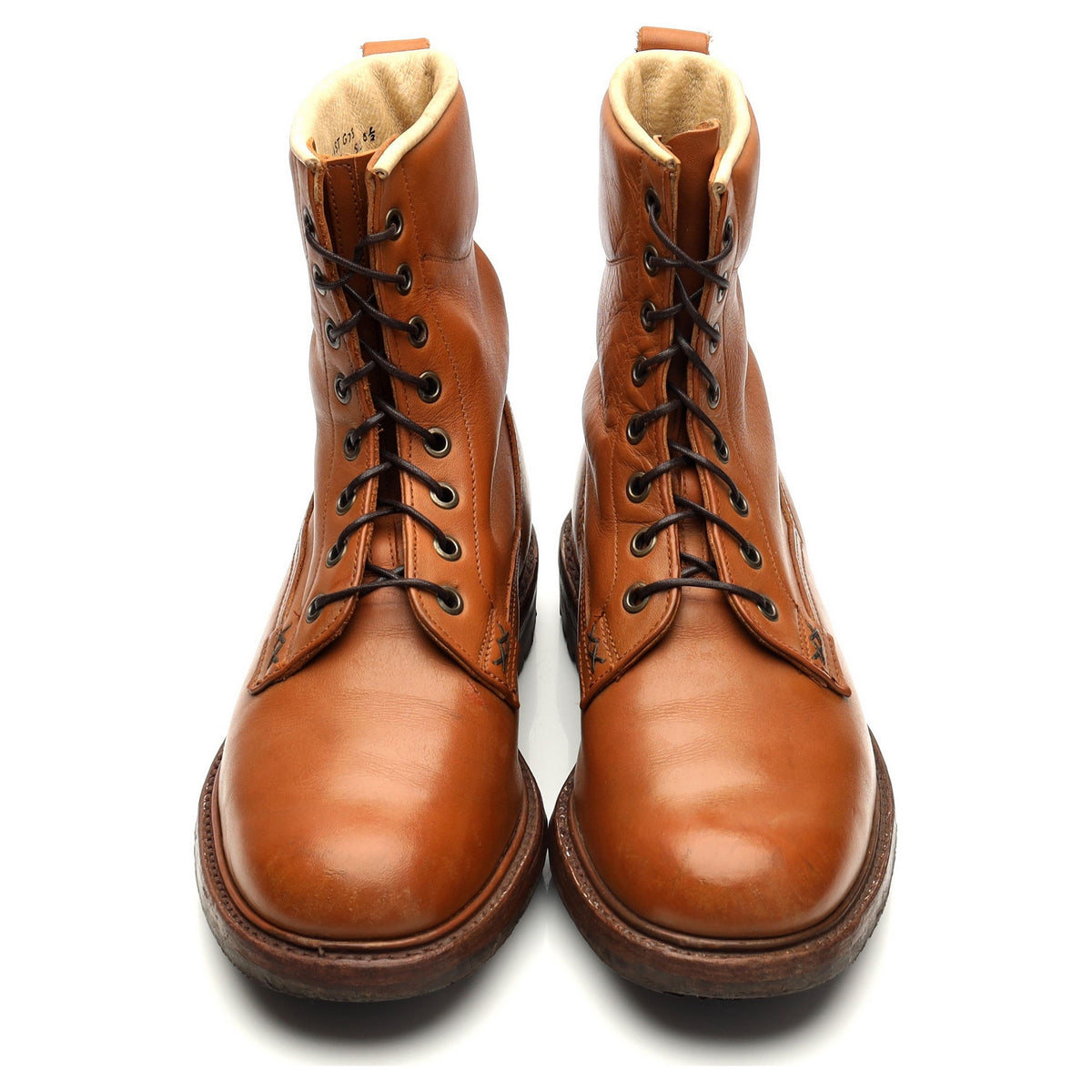 &#39;SR974C&#39; Tan Brown Leather Boots UK 6.5