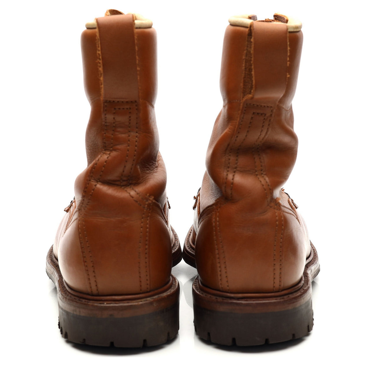 &#39;SR974C&#39; Tan Brown Leather Boots UK 6.5