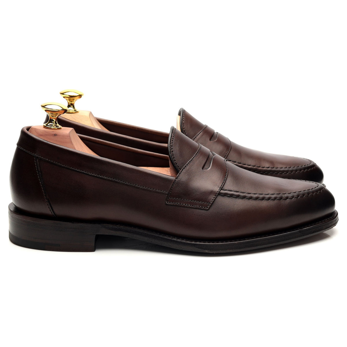 1880 &#39;Hornbeam&#39; Dark Brown Leather Loafer UK 7 F