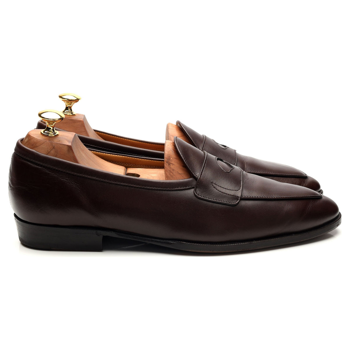 &#39;Sagan Grand&#39; Dark Brown Leather Loafers UK 10 / UK 10.5