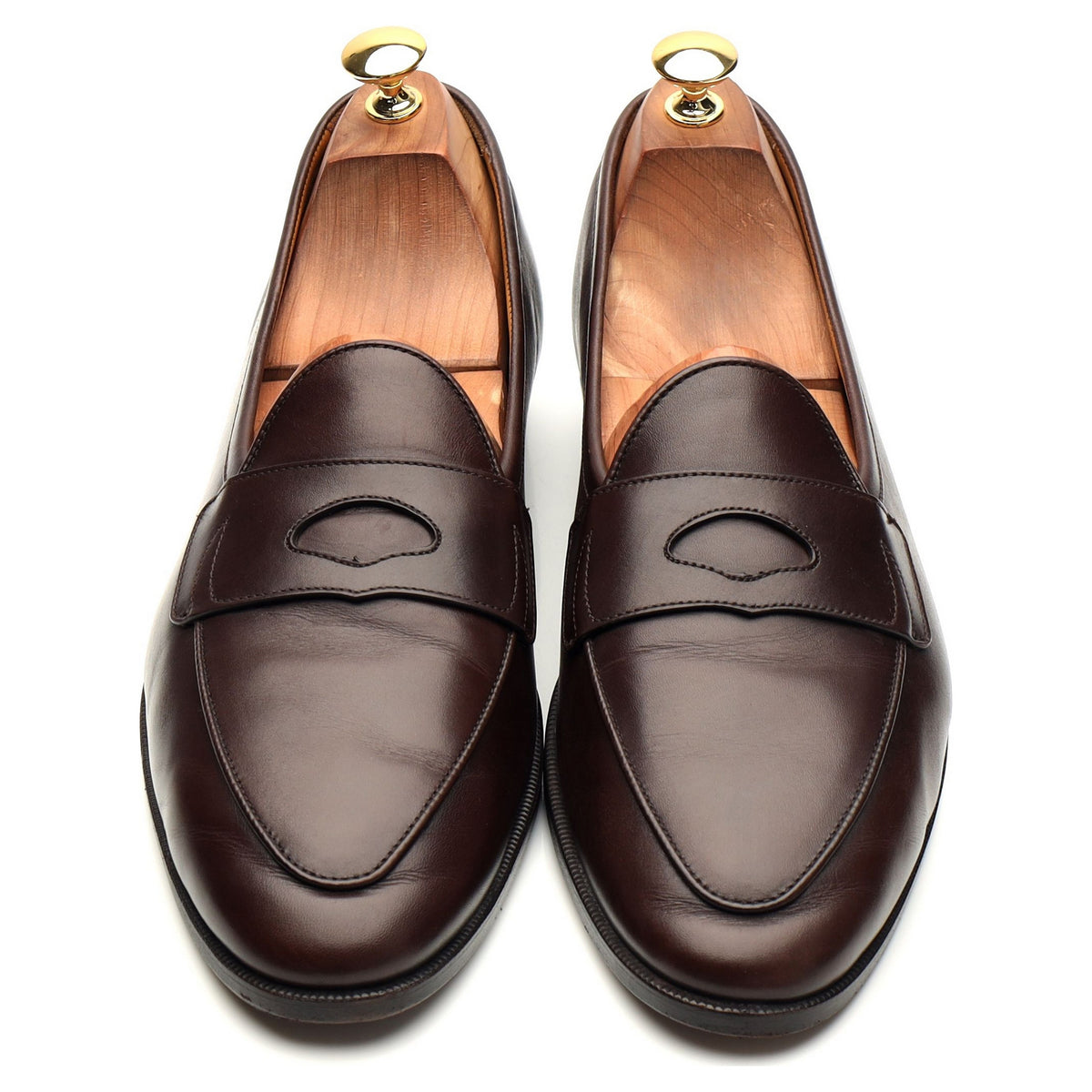 &#39;Sagan Grand&#39; Dark Brown Leather Loafers UK 10 / UK 10.5