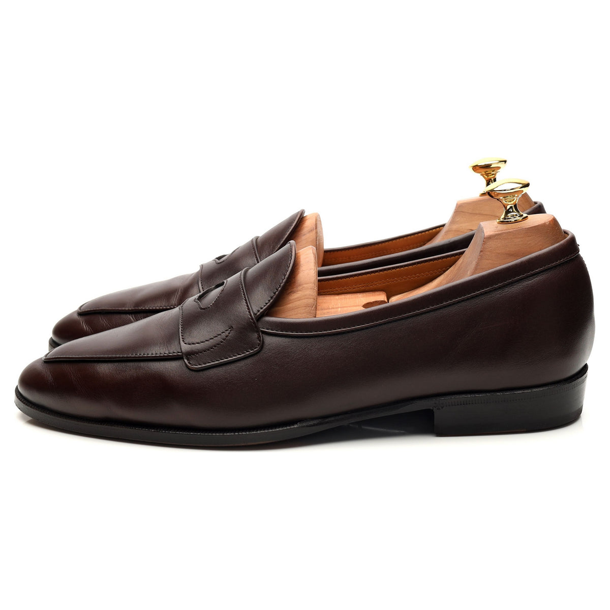 &#39;Sagan Grand&#39; Dark Brown Leather Loafers UK 10 / UK 10.5