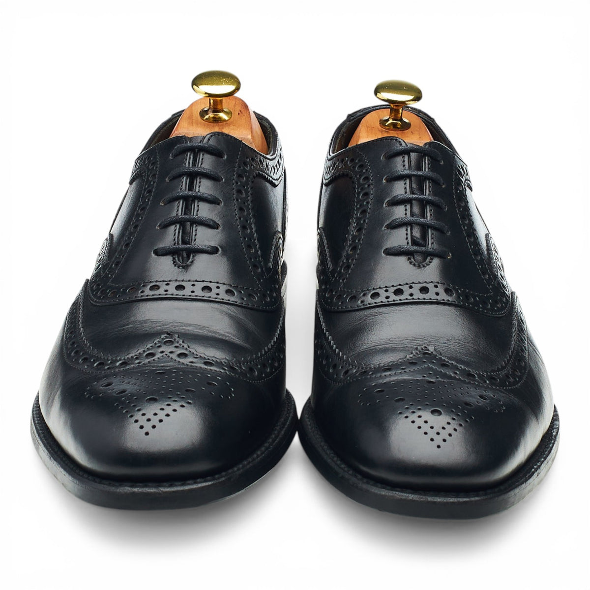 Design 'Kerridge' Black Leather Oxford Brogues UK 8 F