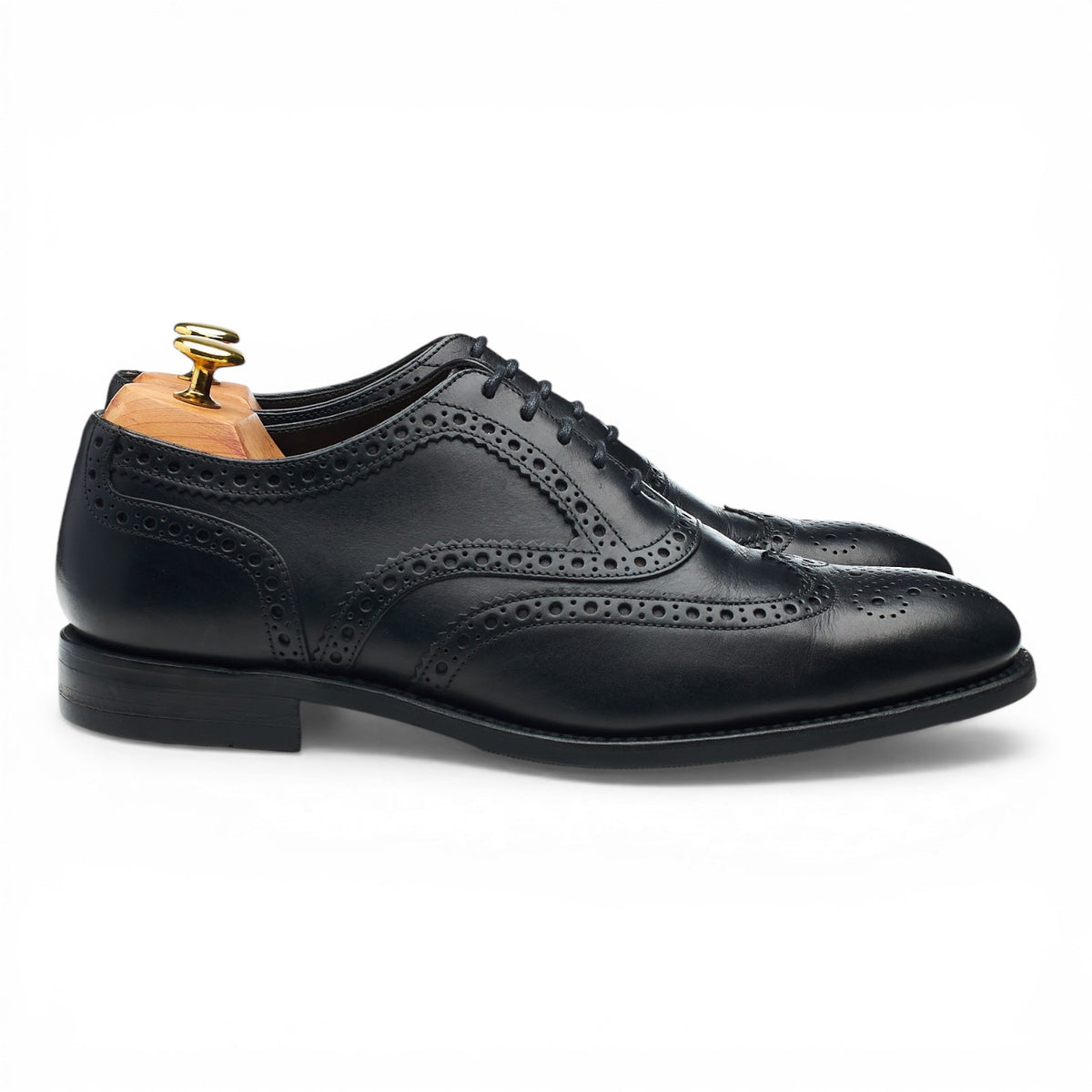 Design 'Kerridge' Black Leather Oxford Brogues UK 8 F