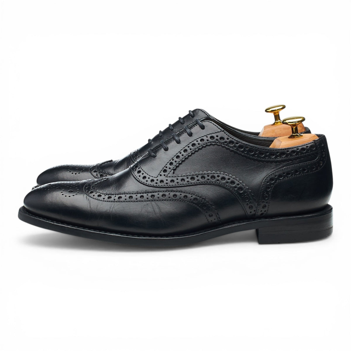 Design 'Kerridge' Black Leather Oxford Brogues UK 8 F
