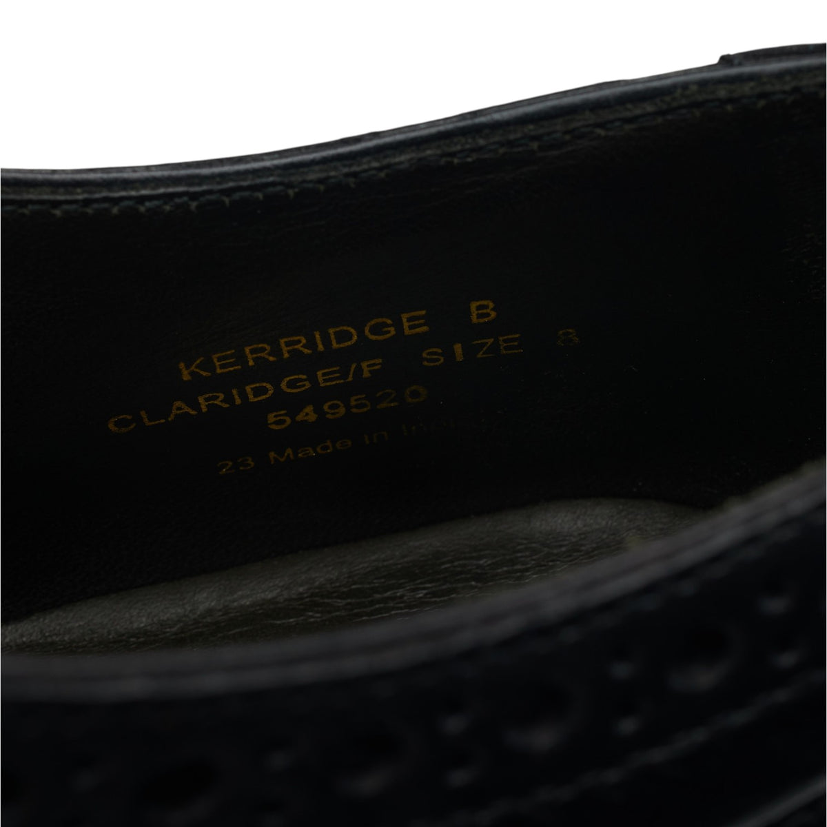 Design 'Kerridge' Black Leather Oxford Brogues UK 8 F