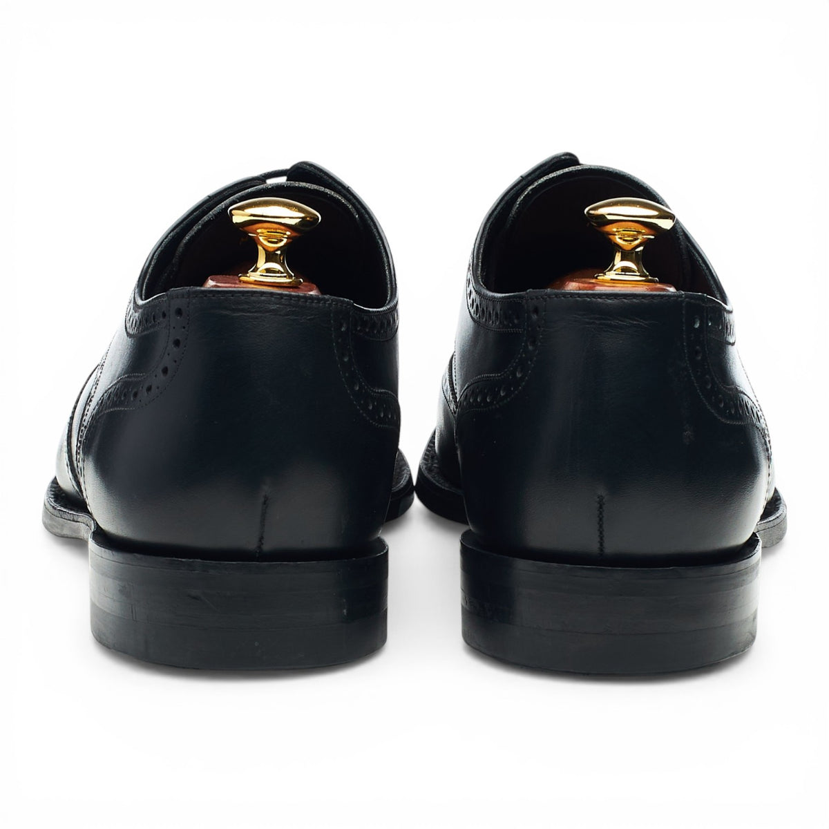 1880 'Wembley' Black Leather Derby Brogues UK 8.5 G