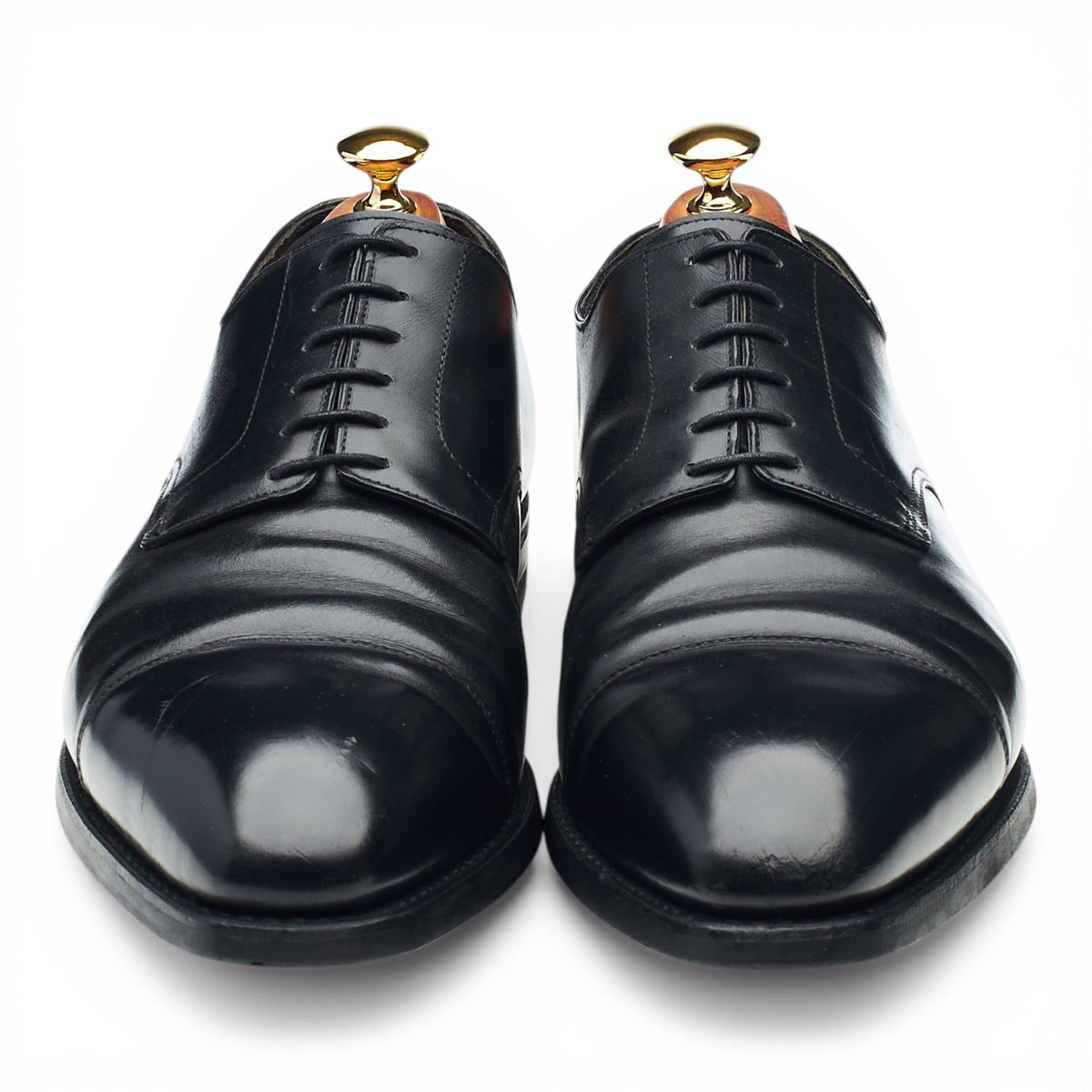 'Prestwood' Black Leather Derby UK 10 E